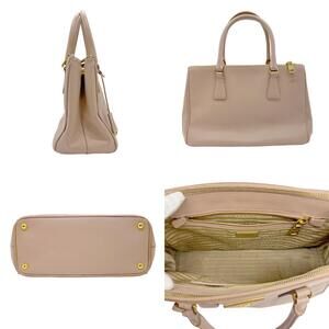 Prada leather pink shoulder Beige bag handbag Tan